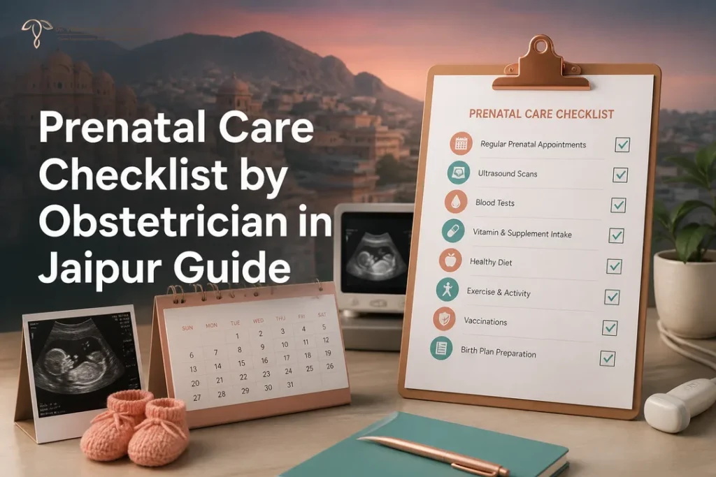 Prenatal care checklist visuals designed by an Obstetrician in Jaipur